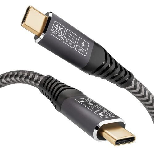 CAKOBLE Cable USB C a USB C 20 Gbps, USB 3.2 Gen2 × 2 Cable Tipo C, 100W 20V/5A Cable USB C Carga Rapida, 4K @ 60Hz Para Teléfonos Móviles, Tabletas, Concentradores, Monitores, Dispositivos USB C 0.5M