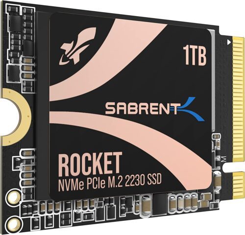 SABRENT 2230 M.2 NVMe Gen 4 1TB, SSD Interna 4750 MB/s Lectura, PCIe 4.0 X4, Unidad de Estado Sólido Interna, Compatible con Steam Deck, Surface Pro, PCs, NUCs y Portátiles [SB-2130-1TB]