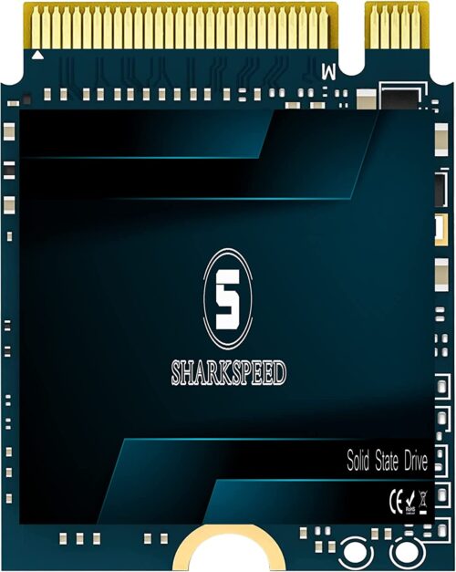 M.2 2230 SSD 1TB NVME SHARKSPEED PCIe Gen 3.0x4, Disco Duro Sólido Interno Compatible con Steam Deck Surface Pro7/Pro8+/Laptop Go/ProX/Laptop3/Laptop4 PS5 GPD Ultrabook(1TB, M.2 2230 NVME)